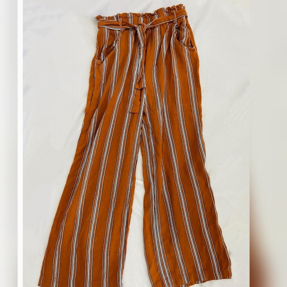 Striped tie pants